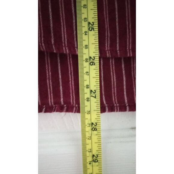 Old‎ Navy Women's Burgundy and White Striped Button Up Sleeve Shirt Size M - Picture 7 of 7